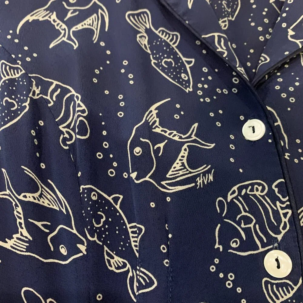 HVN Silk Shirt Dress - Picture 3 of 3